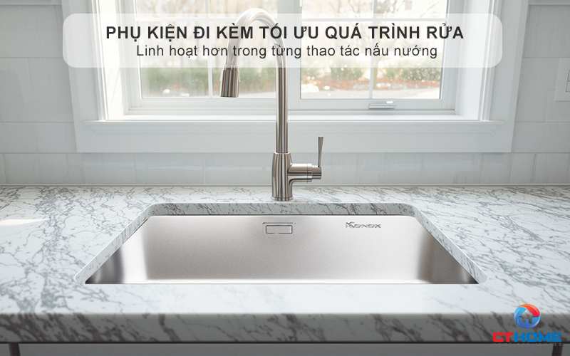 Phụ kiện đi kèm tối ưu quá trình rửa