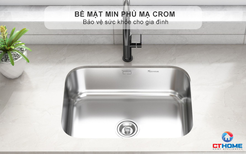 Bề mặt nhẵn mịn, phủ mạ Crom chống ăn mòn - Bảo vệ sức khỏe cho gia đình