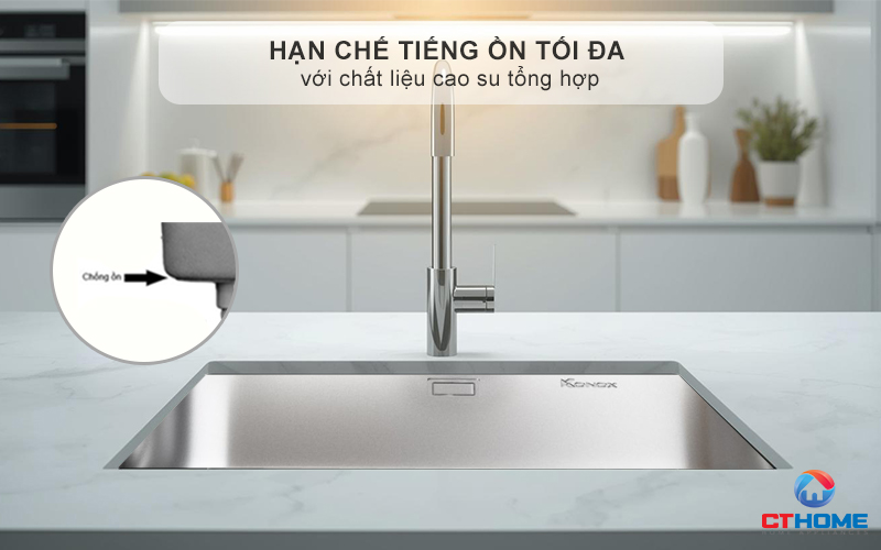 Hạn chế tiếng ồn tối đa với chất liệu cao su tổng hợp - không gian bếp luôn yên tĩnh