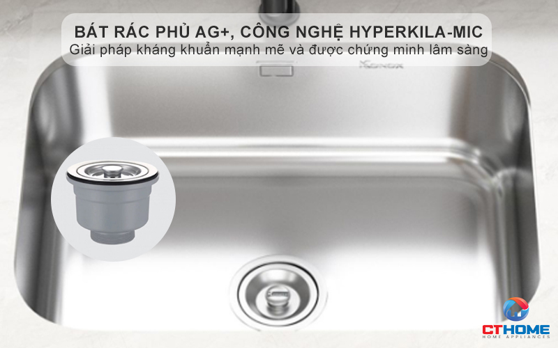 Bát rác phủ Nano Ag+ , Công nghệ kháng khuẩn HYPERKILA-MIC