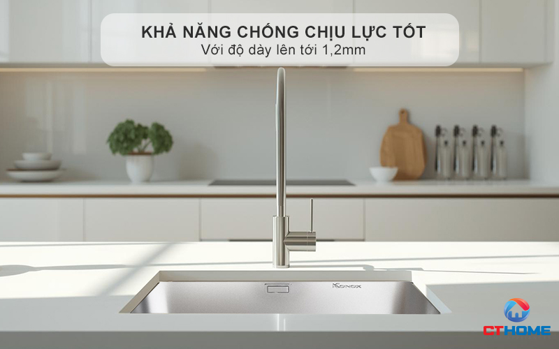 Khả năng chống chịu lực tốt với độ dày lên tới 1,2mm
