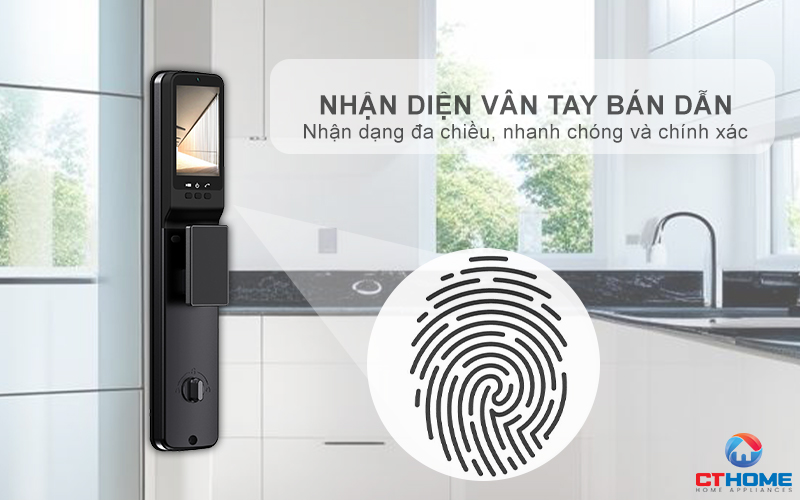 KHOÁ CỬA THÔNG MINH AVOLOCK AL 76TFV CẢM BIẾN VÂN TAY, KHUÔN MẶT AL76TFV 3