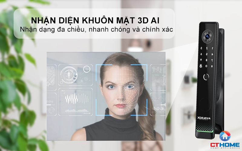 KHOÁ CỬA THÔNG MINH AVOLOCK AL 81FRVT CẢM BIẾN VÂN TAY, KHUÔN MẶT AL81FRVT 2