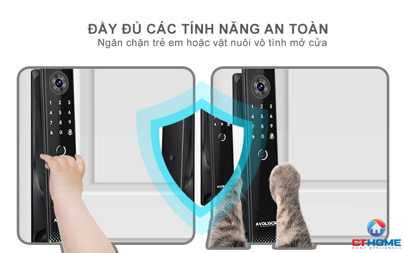 KHOÁ CỬA THÔNG MINH AVOLOCK AL 81FRVT CẢM BIẾN VÂN TAY, KHUÔN MẶT AL81FRVT 8