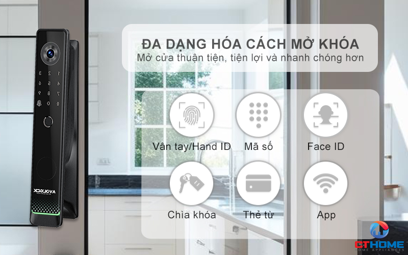 KHOÁ CỬA THÔNG MINH AVOLOCK AL 81FRVT CẢM BIẾN VÂN TAY, KHUÔN MẶT AL81FRVT 9