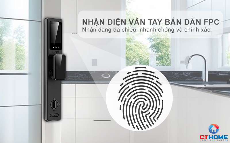 KHOÁ CỬA THÔNG MINH AVOLOCK AL 82FRVT CẢM BIẾN VÂN TAY, KHUÔN MẶT MÀU ĐEN AL82FRVT 3
