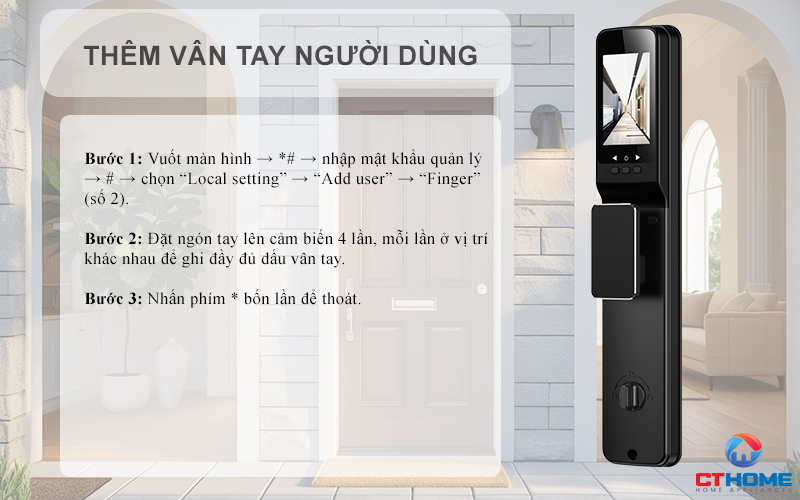 KHOÁ CỬA THÔNG MINH AVOLOCK AL 77TFV CẢM BIẾN VÂN TAY, KHUÔN MẶT MÀU ĐEN AL77TFV 7