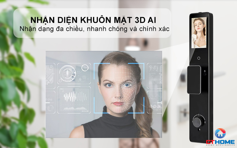 KHOÁ CỬA THÔNG MINH AVOLOCK AL 78TFV CẢM BIẾN VÂN TAY, KHUÔN MẶT AL78TFV 2