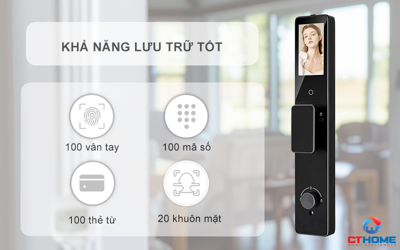 KHOÁ CỬA THÔNG MINH AVOLOCK AL 78TFV CẢM BIẾN VÂN TAY, KHUÔN MẶT AL78TFV 12