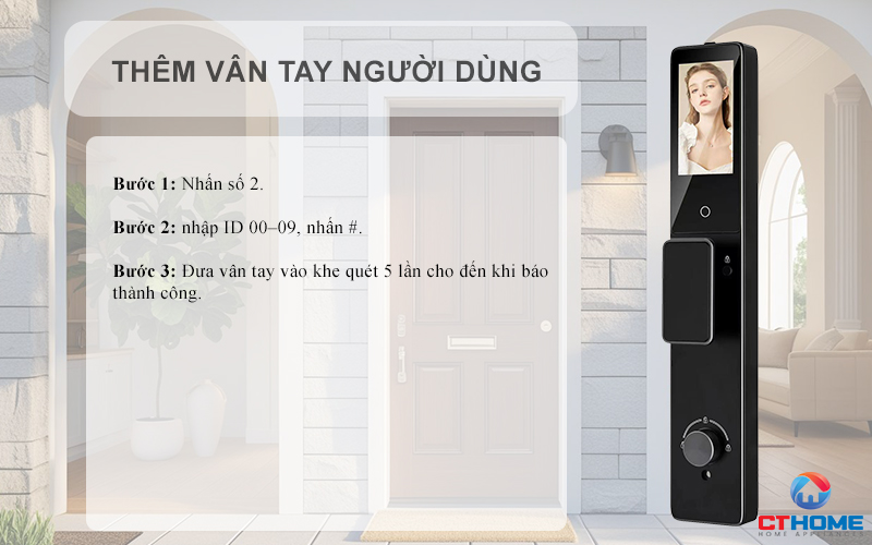 KHOÁ CỬA THÔNG MINH AVOLOCK AL 78TFV CẢM BIẾN VÂN TAY, KHUÔN MẶT AL78TFV 8