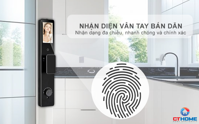 KHOÁ CỬA THÔNG MINH AVOLOCK AL 78TFV CẢM BIẾN VÂN TAY, KHUÔN MẶT AL78TFV 3