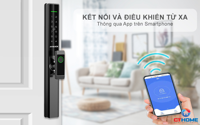 KHÓA CỬA NHÔM AVOLOCK AN 383 NHẬN DIỆN VÂN TAY AN383 7