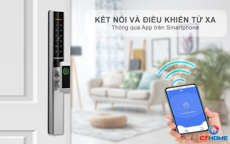 KHÓA CỬA NHÔM AVOLOCK AN 384 NHẬN DIỆN VÂN TAY AN384 7