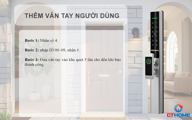 KHÓA CỬA NHÔM AVOLOCK AN 384 NHẬN DIỆN VÂN TAY AN384 4