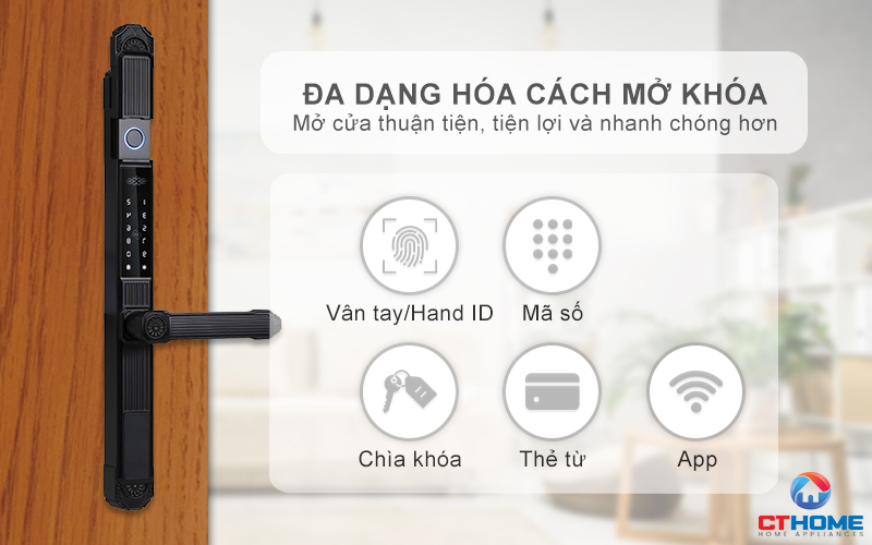 KHÓA CỬA NHÔM AVOLOCK AN 389 NHẬN DIỆN VÂN TAY AN389 8