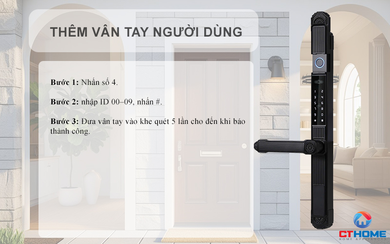 KHÓA CỬA NHÔM AVOLOCK AN 389 NHẬN DIỆN VÂN TAY AN389 6