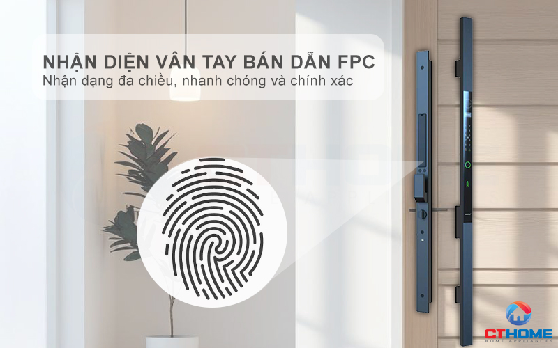 KHOÁ CỬA NHÔM AVOLOCK AN 390 NHẬN DIỆN VÂN TAY, KHUÔN MẶT AN390 2