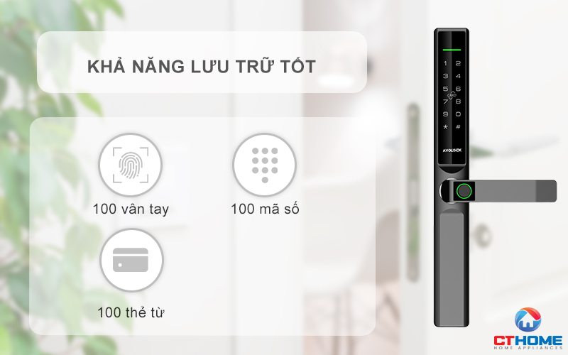 KHÓA CỬA NHÔM AVOLOCK AN 393 MÀU ĐEN NHẬN DIỆN VÂN TAY AN393 10