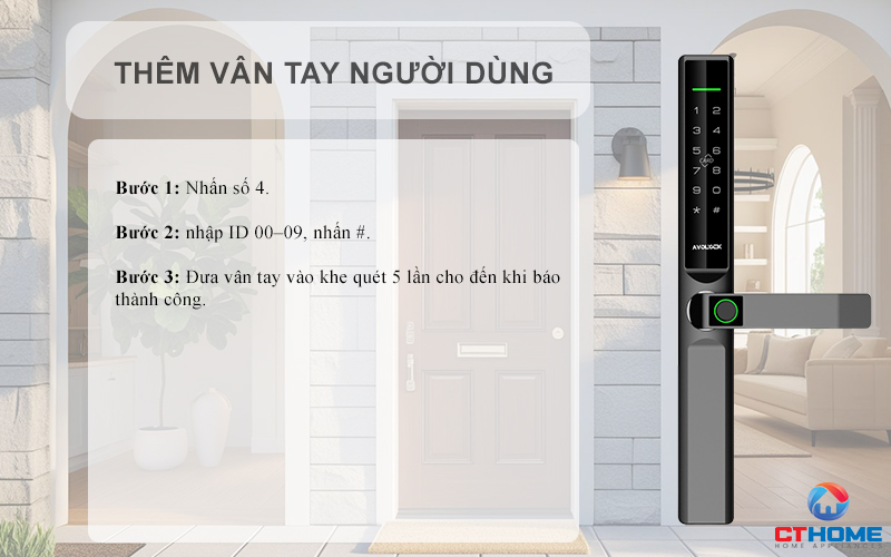 KHÓA CỬA NHÔM AVOLOCK AN 393 MÀU ĐEN NHẬN DIỆN VÂN TAY AN393 6
