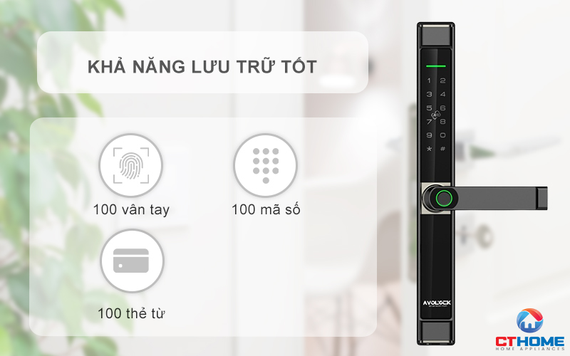KHÓA CỬA NHÔM AVOLOCK AN 394 NHẬN DIỆN VÂN TAY AN394 10