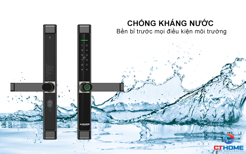 KHÓA CỬA NHÔM AVOLOCK AN 394 NHẬN DIỆN VÂN TAY AN394 3