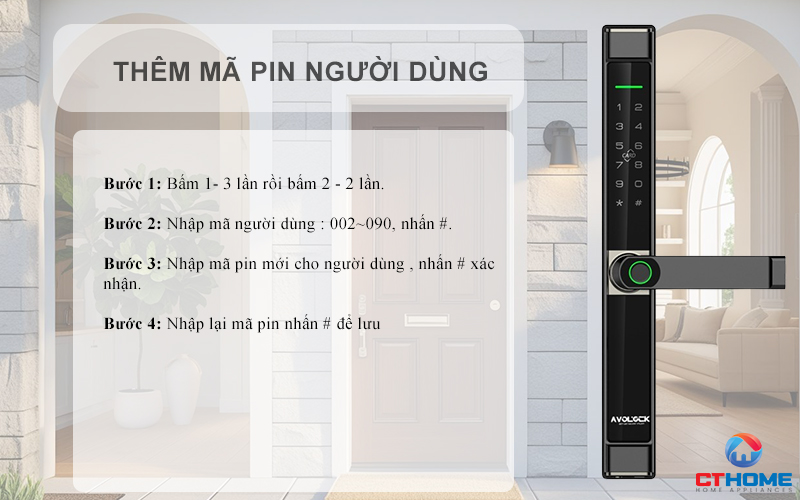 KHÓA CỬA NHÔM AVOLOCK AN 394 NHẬN DIỆN VÂN TAY AN394 4