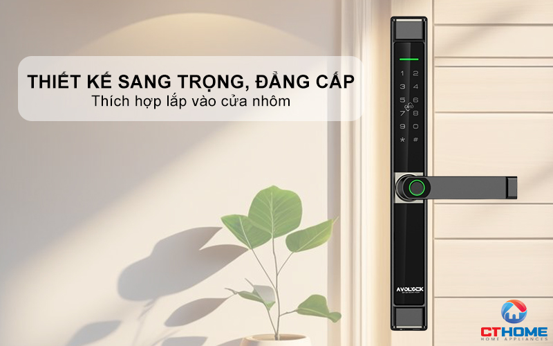 KHÓA CỬA NHÔM AVOLOCK AN 394 NHẬN DIỆN VÂN TAY AN394 1