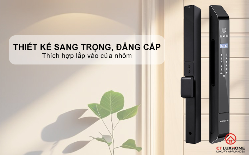 KHÓA CỬA NHÔM AVOLOCK AN 398 NHẬN DIỆN VÂN TAY, KHUÔN MẶT AN398 1