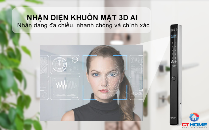 KHÓA CỬA NHÔM AVOLOCK AN 399F MÀU XÁM NHẬN DIỆN VÂN TAY, KHUÔN MẶT AN399F 2