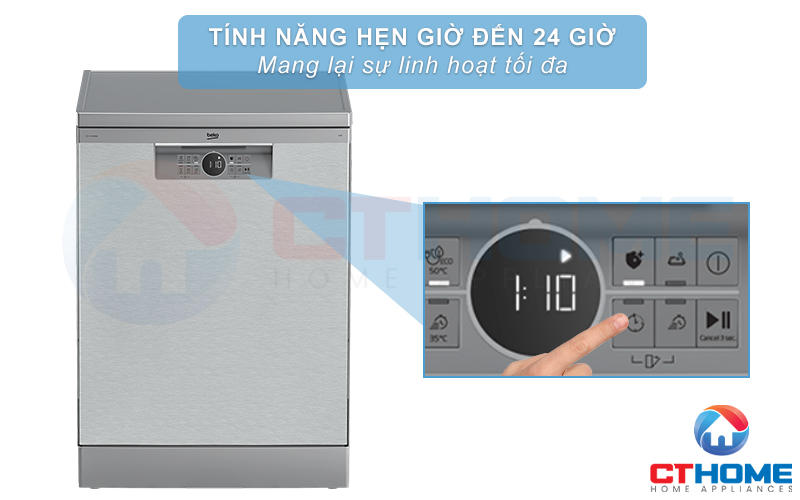 MÁY RỬA BÁT ĐỘC LẬP BEKO BDFN26430XC - 14 BỘ 7