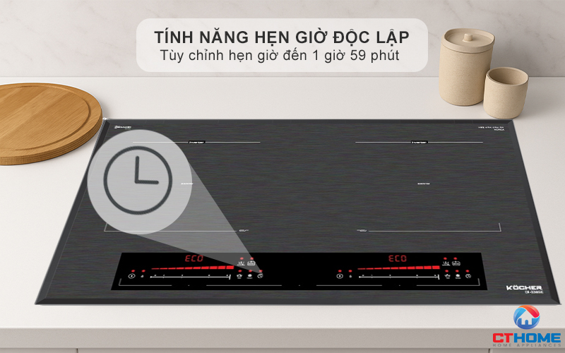 BẾP TỪ 2 VÙNG NẤU  Kocher DI-338SE MÀU XÁM DI338SE 11