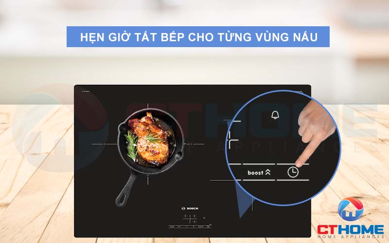 Tính năng hẹn giờ tắt giúp bạn chủ động thời gian nấu nướng hơn.