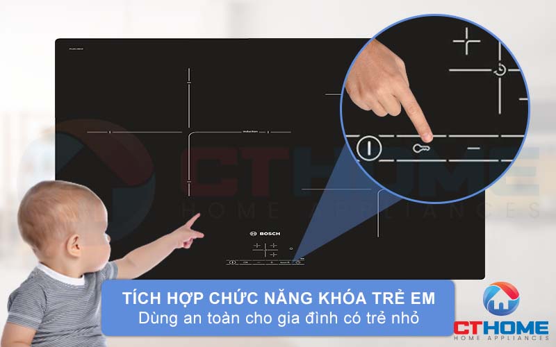 Khóa các chương trình máy để bảo vệ an toàn cho trẻ nhỏ với khóa trẻ em.