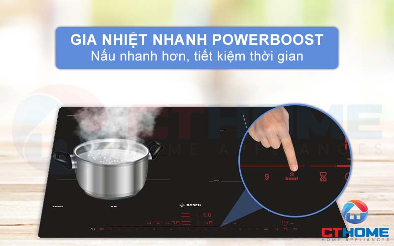 Làm chín thức ăn nhanh chóng với tính năng PowerBoost.