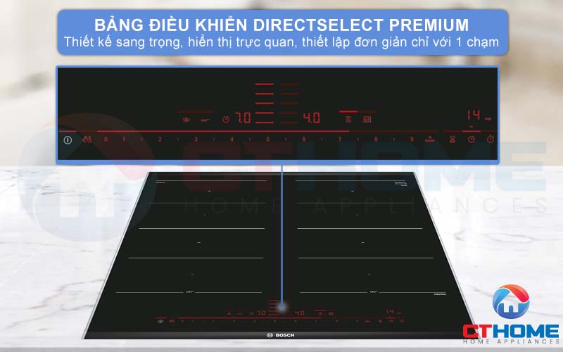 Bảng điều khiển cảm ứng sang trọng, thiết lập dễ dàng.