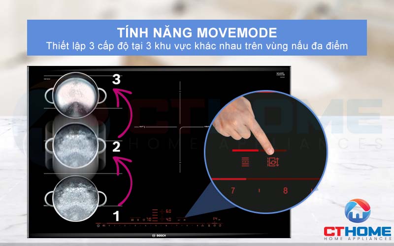 Chức năng Move Mode cho phép thiết lập 3 mức độ khác nhau.