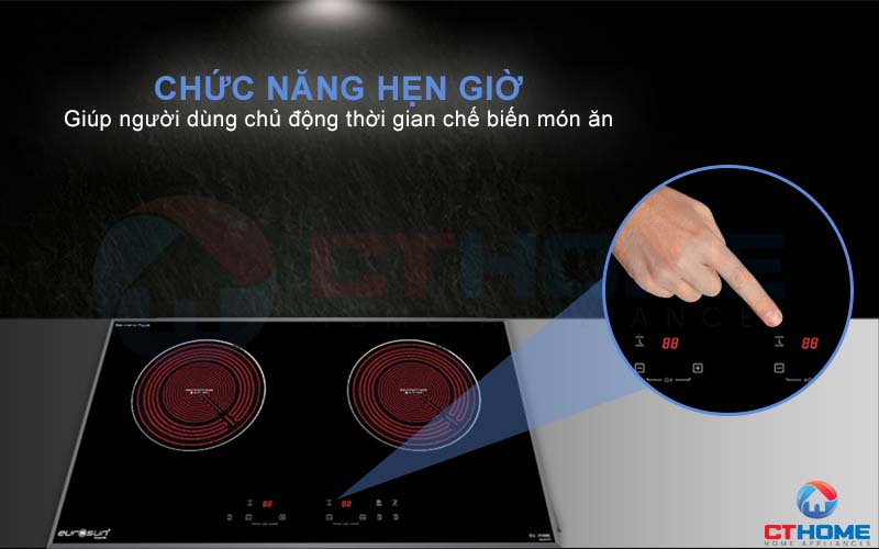 Tính năng hẹn giờ giúp người dùng chủ động thời gian chế biến món ăn