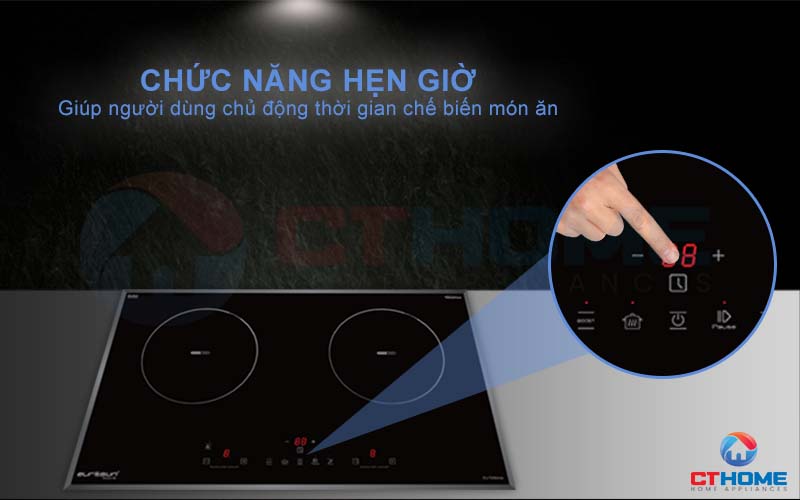 Tính năng hẹn giờ giúp bạn chủ động thời gian nấu nướng hơn