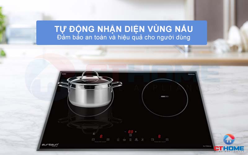 Nấu ăn hiệu quả hơn với chức năng tự động nhận diện vùng nấu