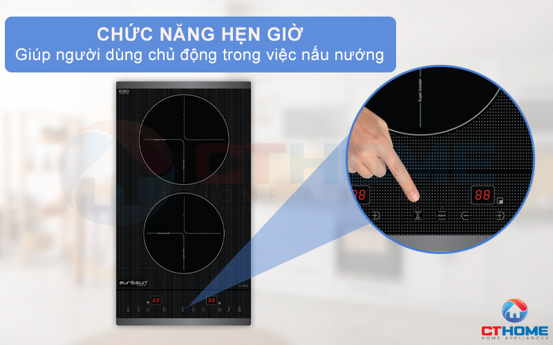 Tính năng hẹn giờ giúp bạn chủ động thời gian nấu nướng hơn
