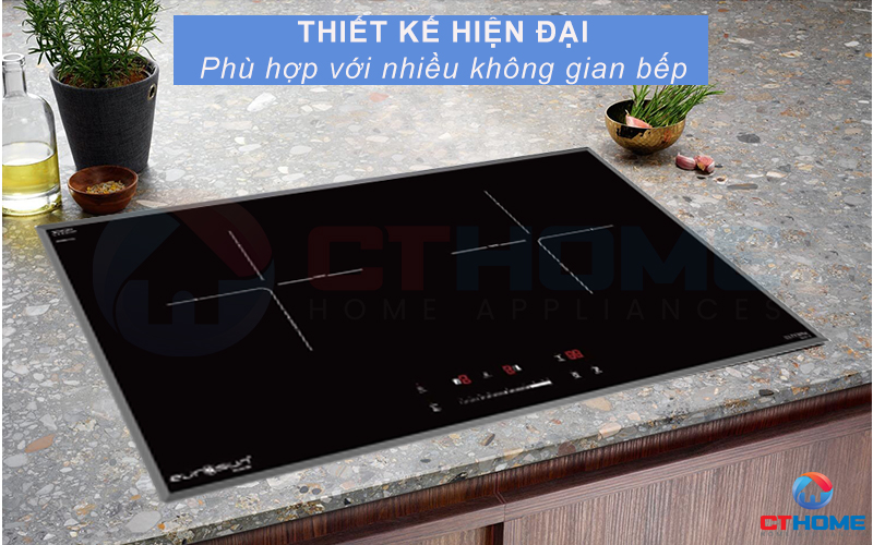 Thiết kế hiện đại, phù hợp với nhiều không gian bếp