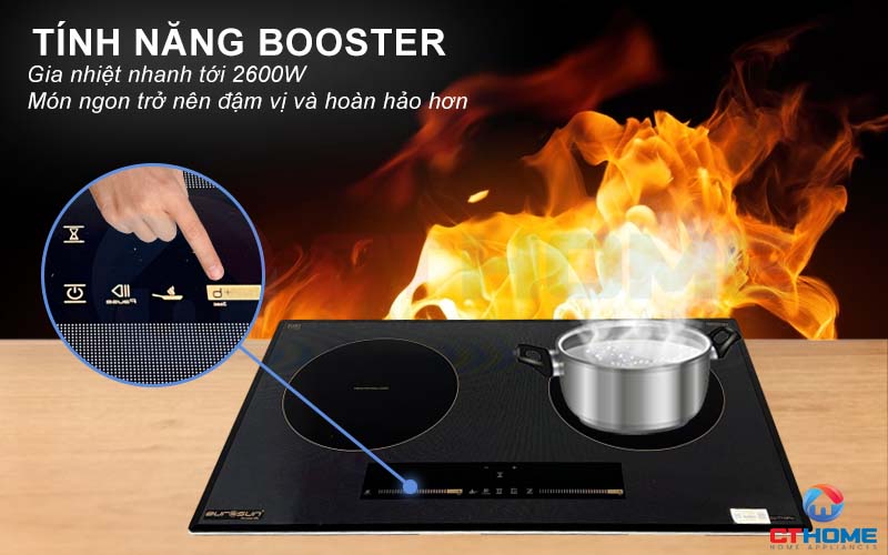 Tăng thêm 50% công suất giúp tiết kiệm thời gian với chức năng Booster.