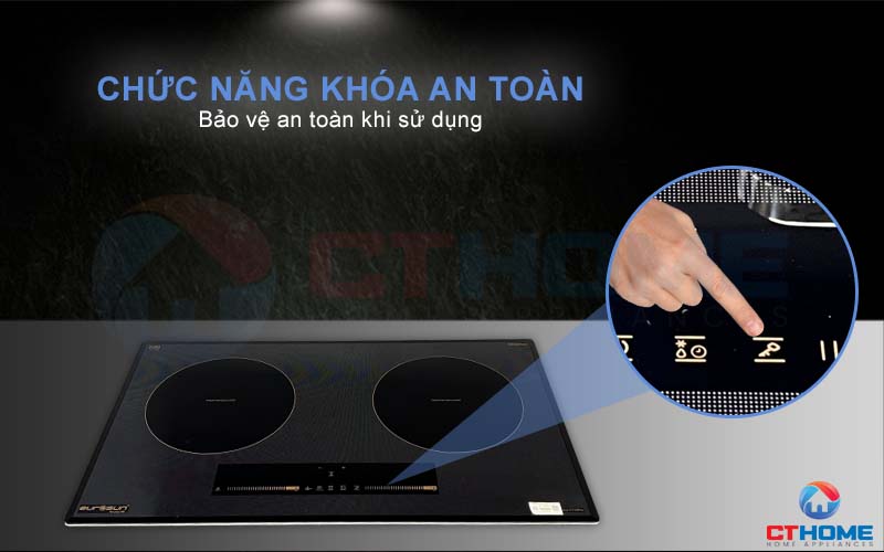 Tích hợp tính năng khóa an toàn, bảo vệ người sử dụng.