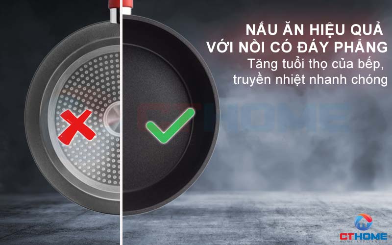 Lựa chọn nồi, chảo có đáy từ tính để nấu ăn hiệu quả hơn.