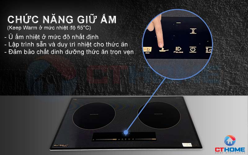 Chức năng giữ ấm giúp thức ăn luôn được nóng và giữ nguyên chất dinh dưỡng.