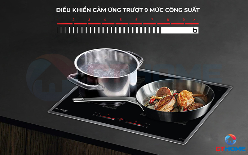 Bảng điều khiển cảm ứng trượt Silder thông minh, siêu nhạy và dễ dàng sử dụng.