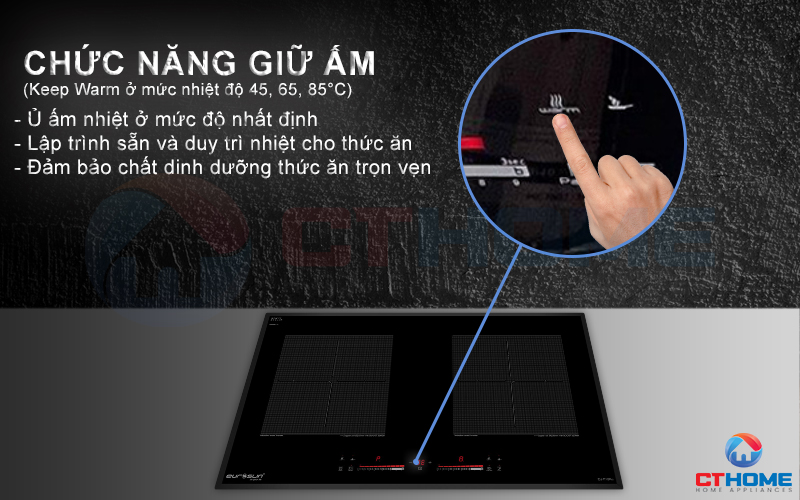 Chức năng giữ ấm giúp thức ăn luôn được nóng và giữ nguyên chất dinh dưỡng.