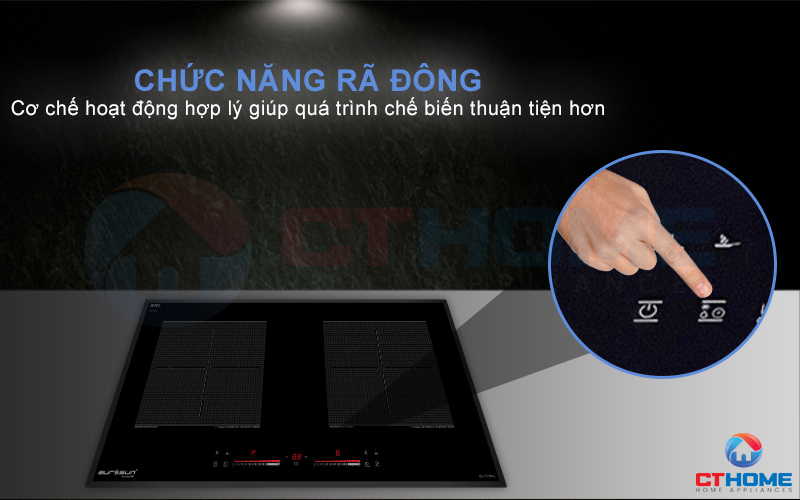 Chức năng rã đông thực phẩm giúp tối ưu hóa việc sử dụng bếp.