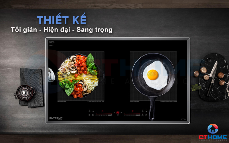 Thiết kế hiện đại, phù hợp với nhiều không gian bếp.