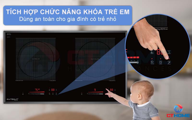 BẾP TỪ EUROSUN EU-T726PRO 2 VÙNG NẤU 3600W EUT726PRO 13